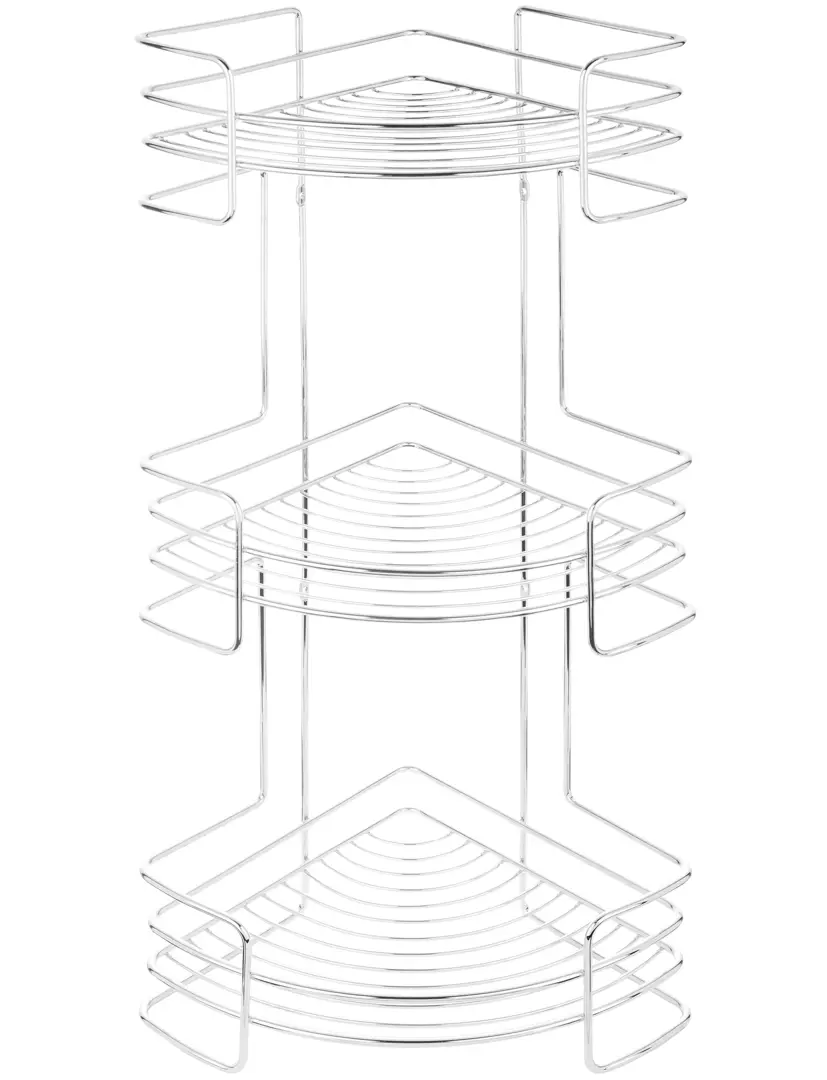 Полка для ванной ЧМЗ Новые горизонты 503-006-01 угловая трехъярусная 23х23х65.3 см цвет