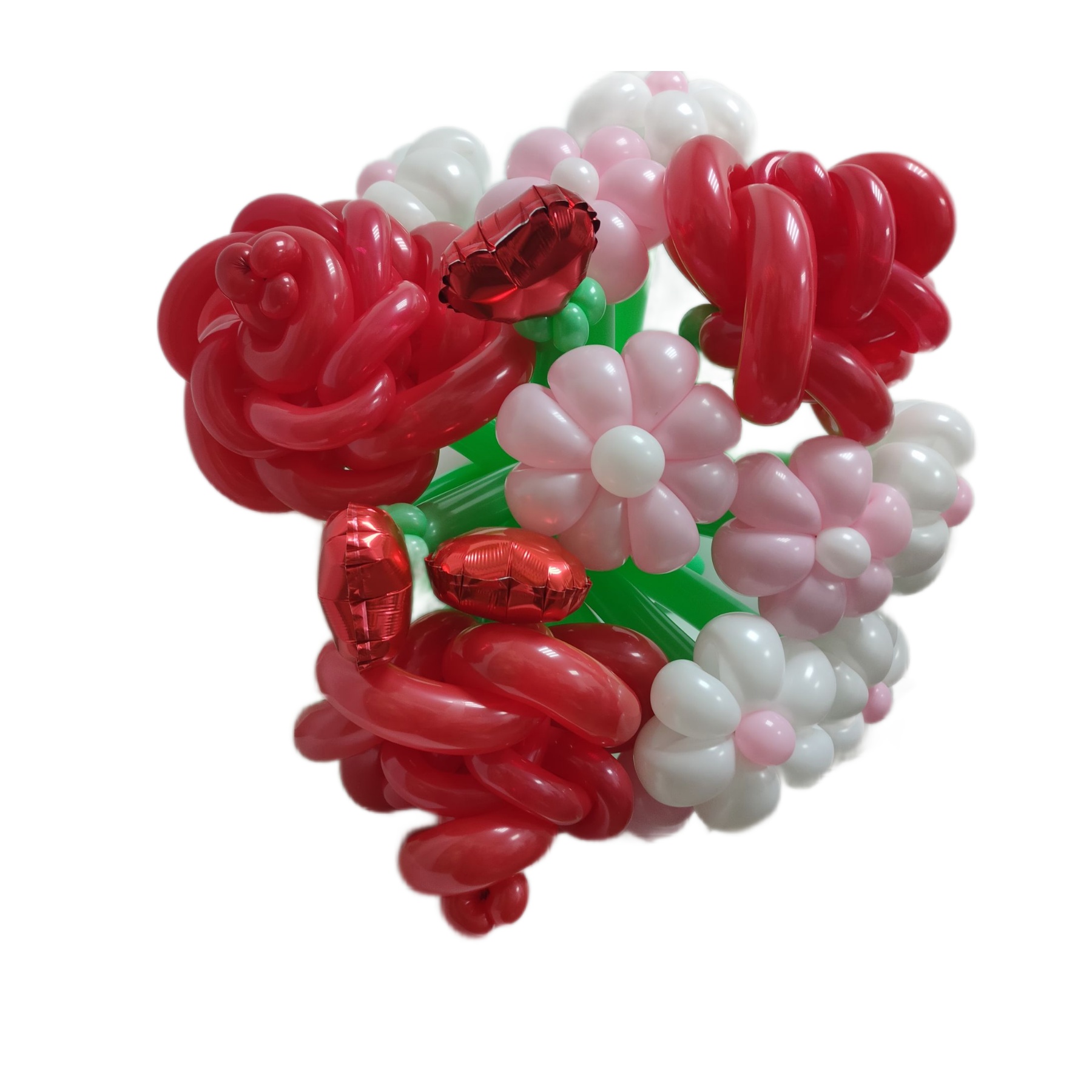 

Букет цветов из воздушных шаров, с розами, Доставляем радость на дом!
