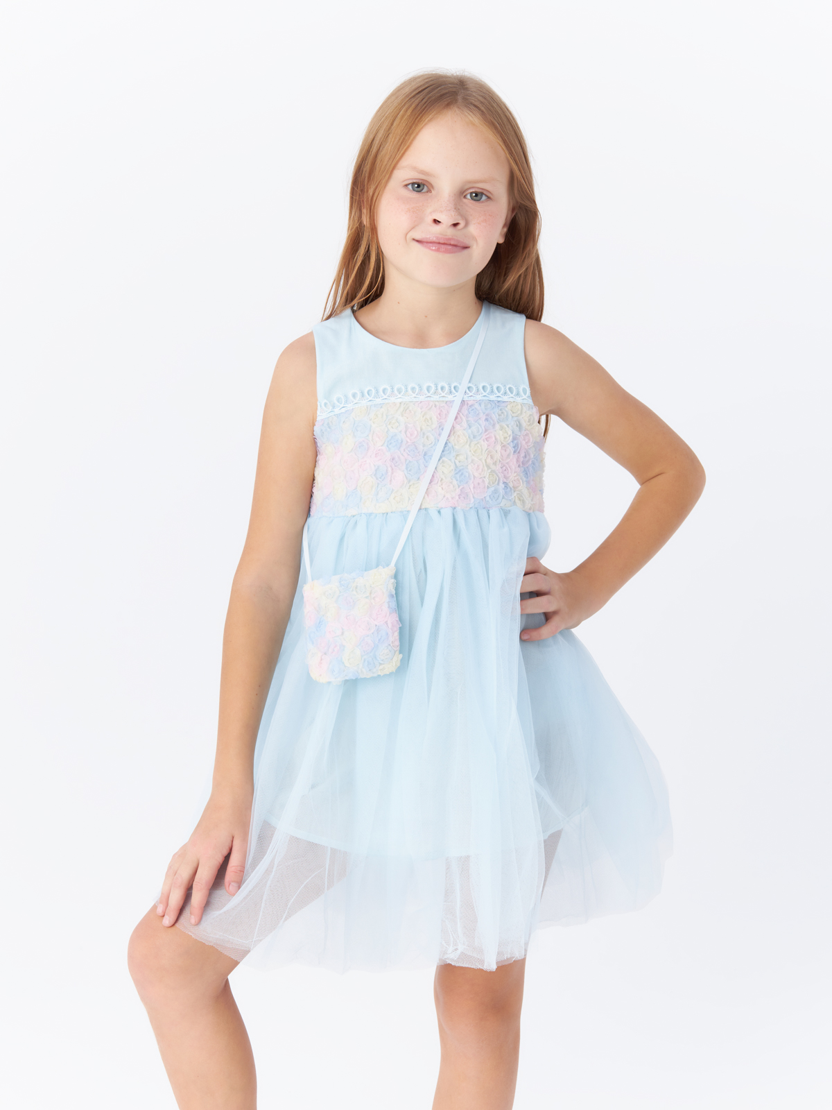 Платье для девочки нарядное, 120 см, 8401