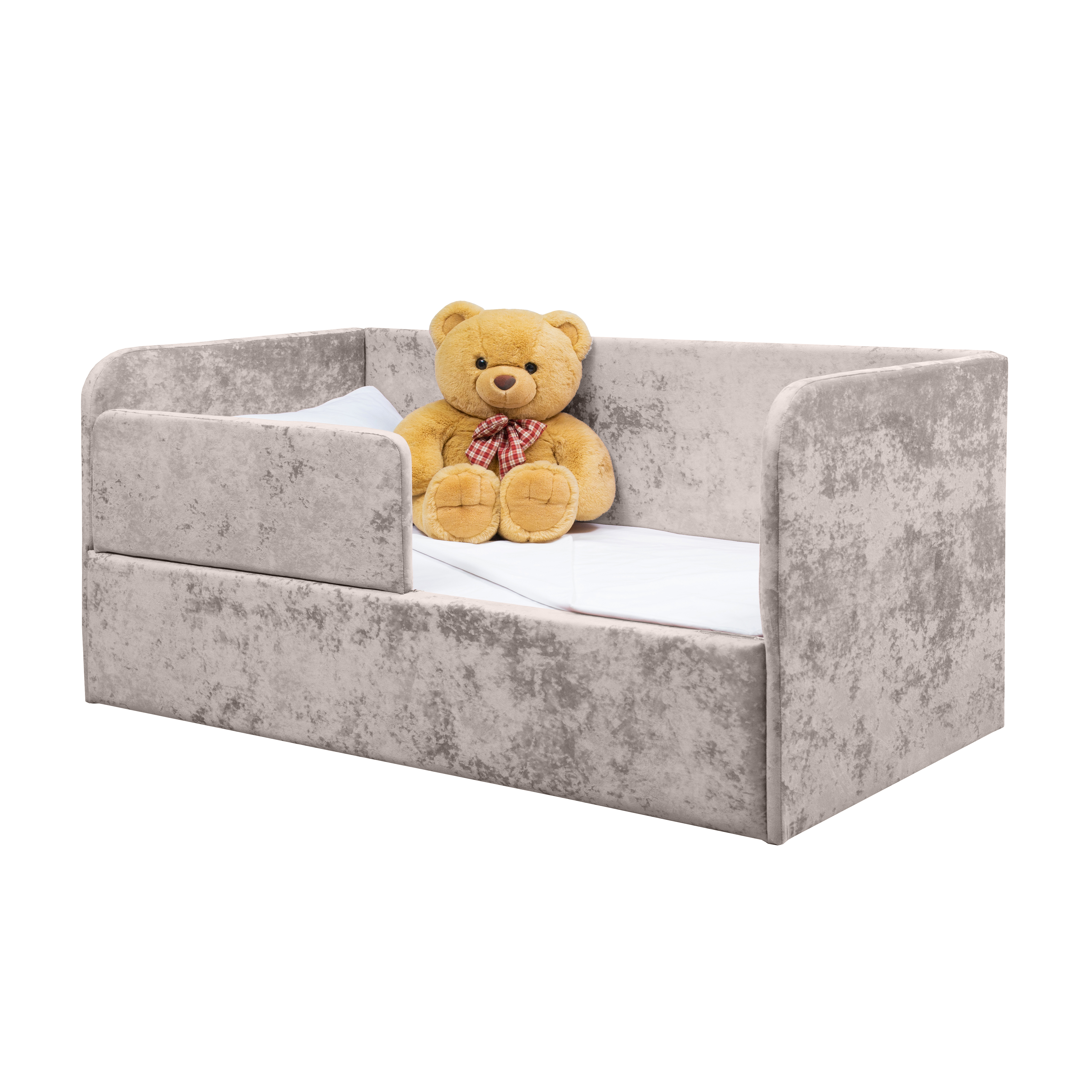 Детская диван-кровать М-СТИЛЬ Непоседа, защитный бортик, бежевый, 200х90 см