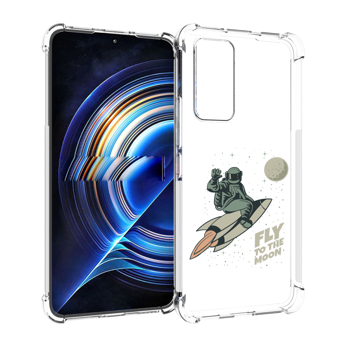 

Чехол MyPads Полет-на-Луну для Tecno Camon 19 Neo, Прозрачный, Tocco
