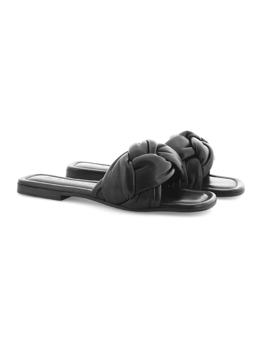 

Шлепанцы женские KENNEL & SCHMENGER SCHUHMANUFAKTUR 71-96010.210 черные 37.5 RU, 71-96010.210