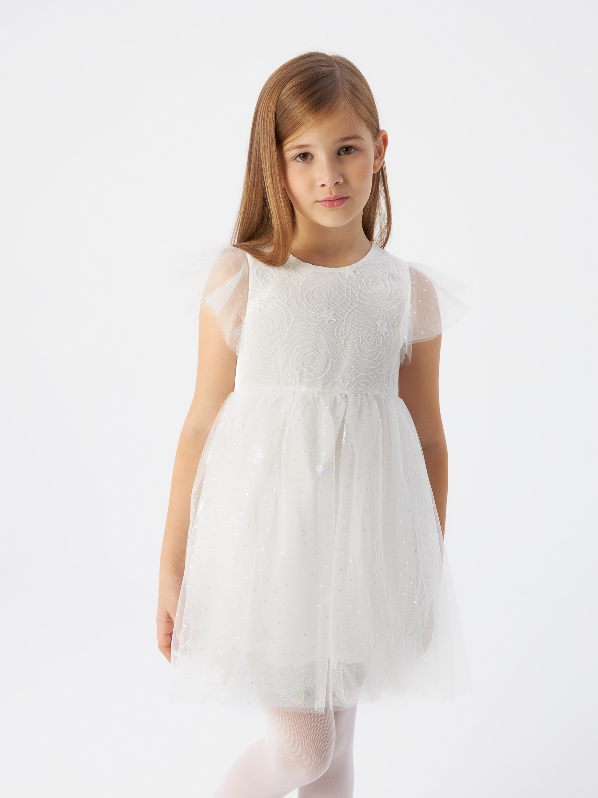 Платье для девочки нарядное, 130 см, 8325-2