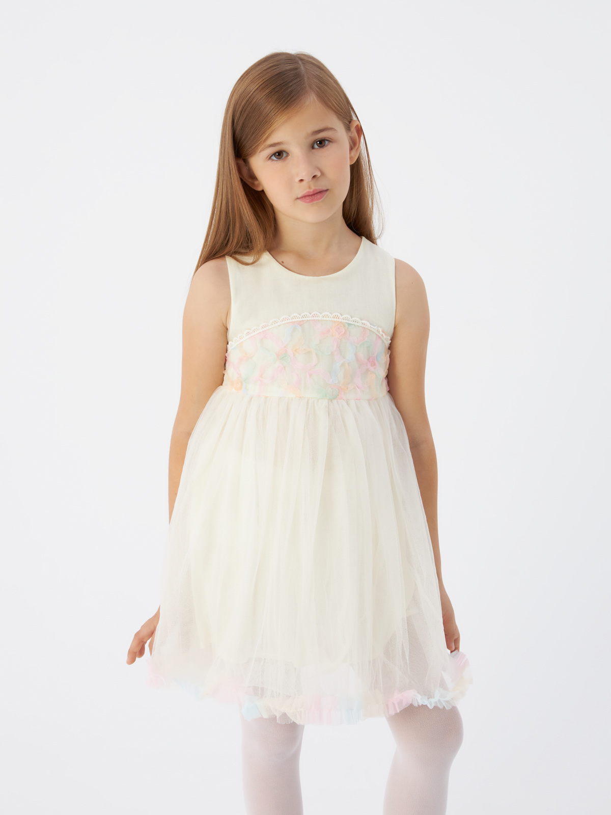 Платье для девочки нарядное, 130 см, 8327-3