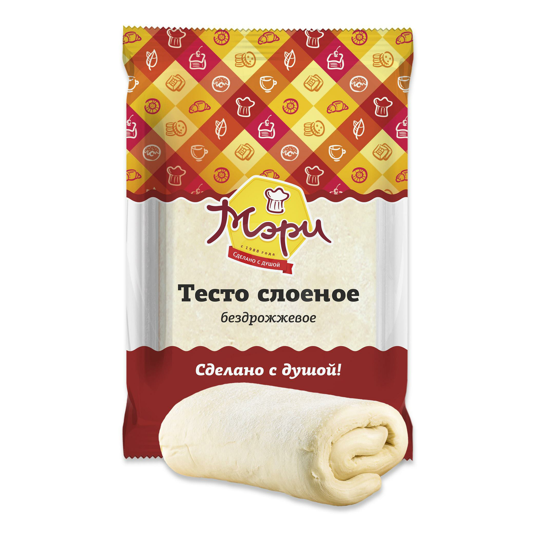 

Тесто Мэри слоеное пресное замороженное 500 г