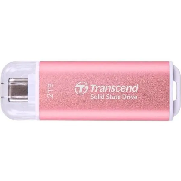 

Внешний SSD диск Transcend TS2TESD300P 2 ТБ, Розовый, TS2TESD300P