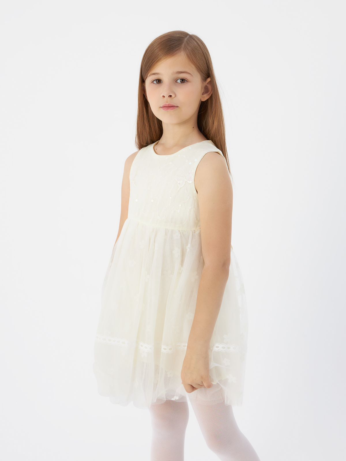 Платье для девочки нарядное, 130 см, 8803-1