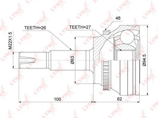 

Шрус LYNXAUTO co7585a