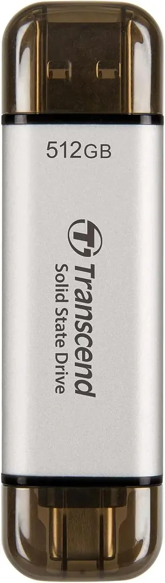 

Внешний SSD диск Transcend ESD310S 512 ГБ (TS512GESD310S), Серебристый, ESD310S