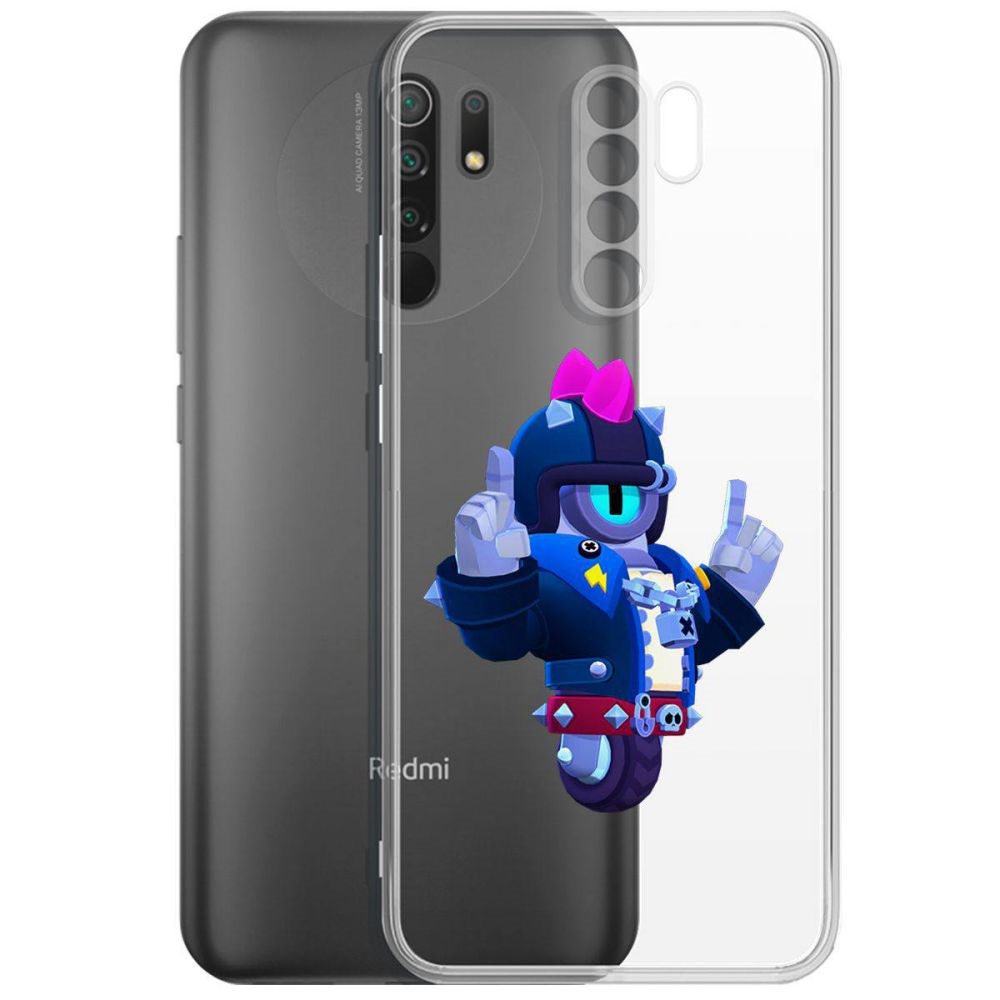 

Чехол-накладка Brawl Stars-Дикий Сту для Xiaomi Redmi 9, Прозрачный