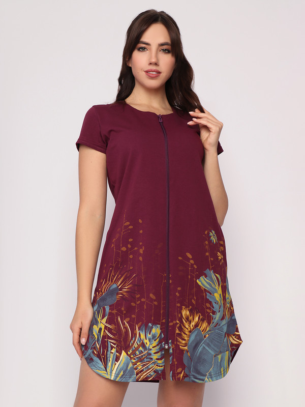 

Халат женский Fashion Margo Х159 бордовый 52 RU, Х159