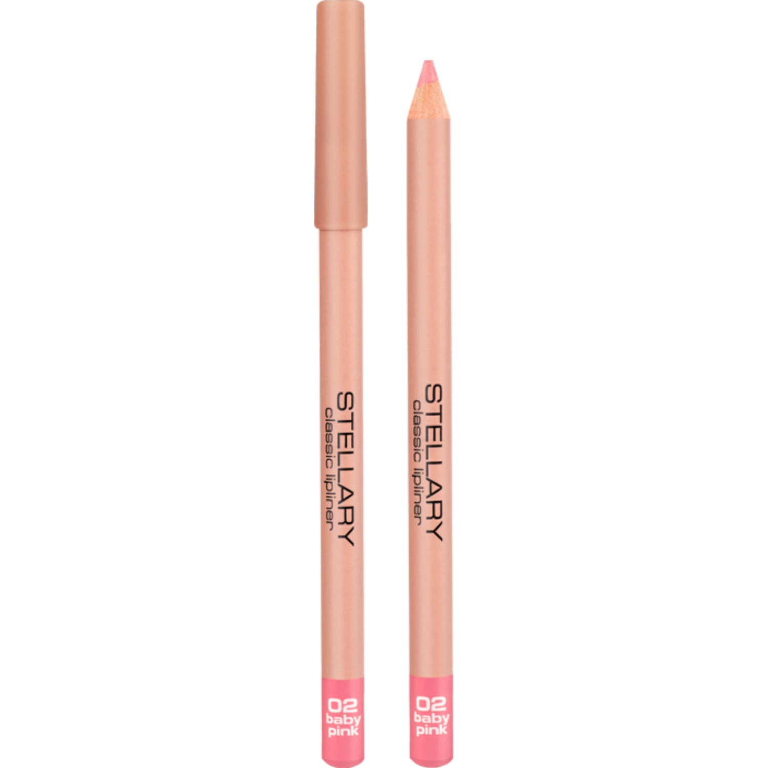 Карандаш для губ STELLARY Classic Lipliner мягкий, контурный тон 02 Baby Rose 1,5 г