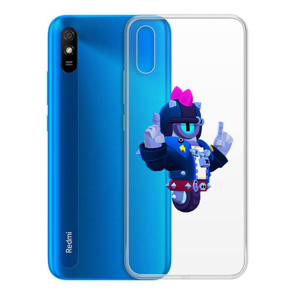 

Чехол-накладка Brawl Stars-Дикий Сту для Xiaomi Redmi 9A, Прозрачный