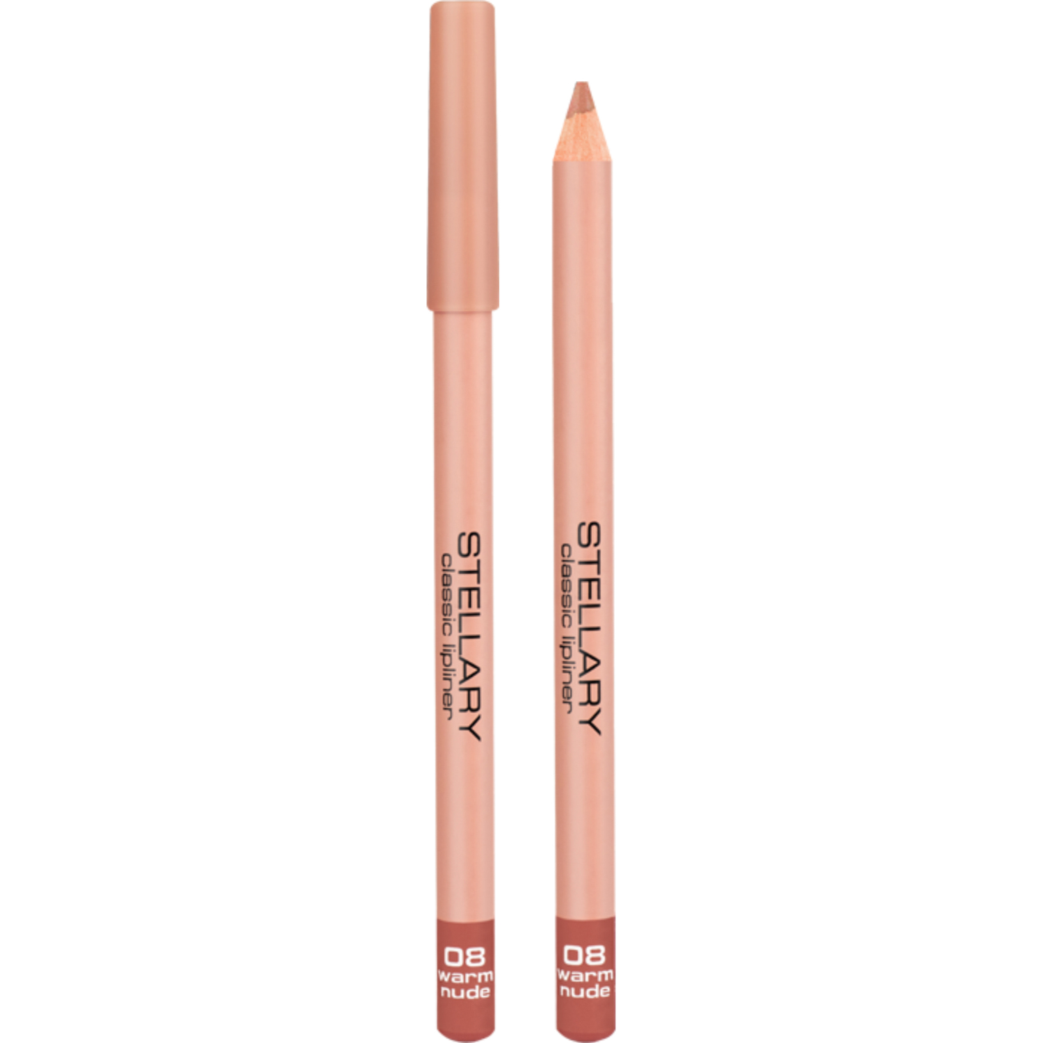 Карандаш для губ STELLARY Classic Lipliner мягкий, контурный тон 08 Wаrm nude 1,5 г