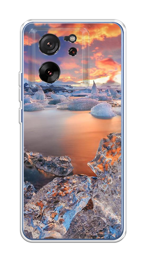 

Чехол на Xiaomi 13T "Ледники", Синий;оранжевый, 319850-1