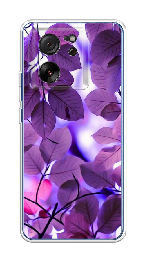 

Чехол на Xiaomi 13T "Сиреневые листики", Фиолетовый;голубой, 319850-1