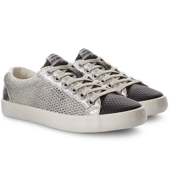 Кеды женские Pepe Jeans London PLS30655 серебристые 36 EU