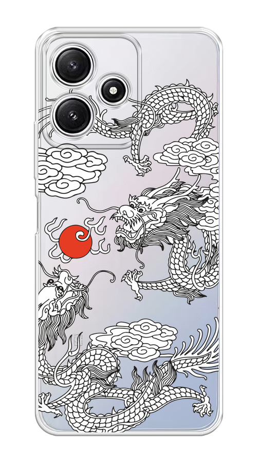 

Чехол на Redmi 12 5G/Redmi 12R/Poco M6 Pro 5G "Драконы с ножом", Прозрачный;черный;белый, 319750-1