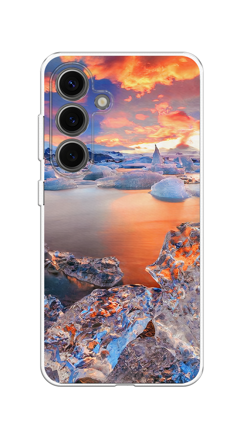 

Чехол на Samsung Galaxy S25 Ледники, Синий;оранжевый, 2110350-1