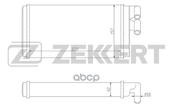 

Радиатор Отоп. Audi 100 Ii-Iv 76- 200 I Ii 79- A6 94- Zekkert арт. MK5010