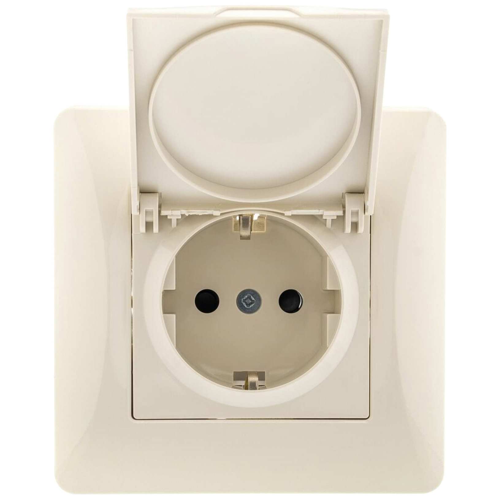 

GUSI Electric Ugra Розетка с крышкой, с БЗК, c ЗП, СУ, 16А, 250В, беж С11Р91-003-СБ