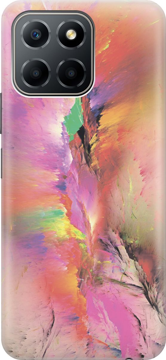 

Силиконовый чехол на Honor X6 / X8 5G с принтом "Красочный разлом", Желтый;зеленый, 158161