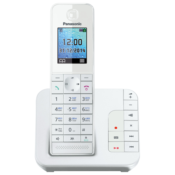 фото Телефон dect panasonic kx-tgh220ruw