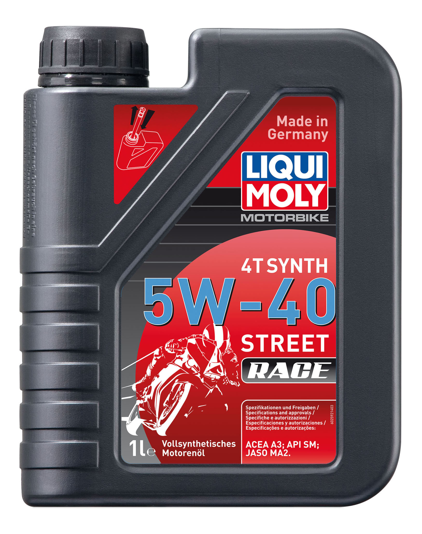 фото Моторное масло liqui moly motorbike 4t synth street race 5w-40 1л