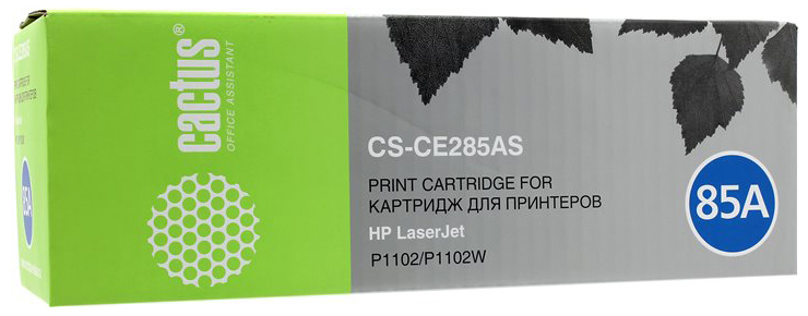 

Картридж лазерный Cactus CS-CE285AS, черный (CS-CE285AS), CS-CE285AS