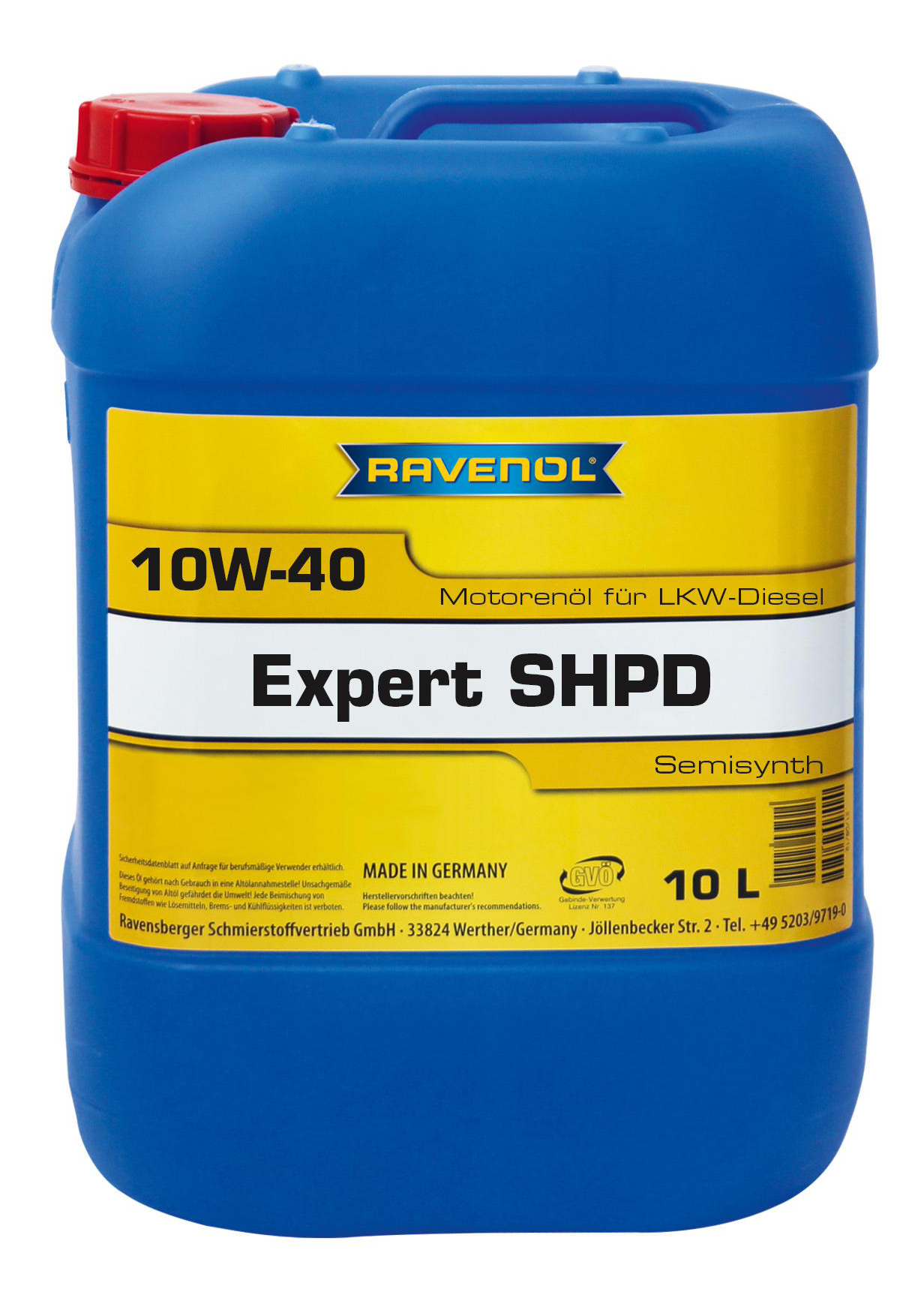 фото Моторное масло ravenol expert shpd sae 10w-40 10л