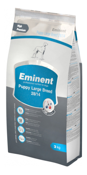 

Сухой корм для щенков Eminent Puppy Large Breed 28/14, рис, курица, кукуруза, 3кг, Puppy Professional nutrition for dogs