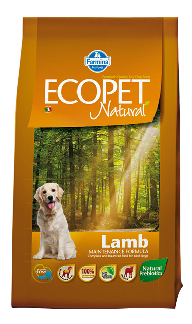 фото Сухой корм для собак farmina ecopet natural, любых пород, ягненок, 12кг