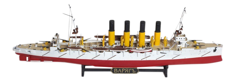 фото Модель для сборки zvezda крейсер варяг с подарочным набором