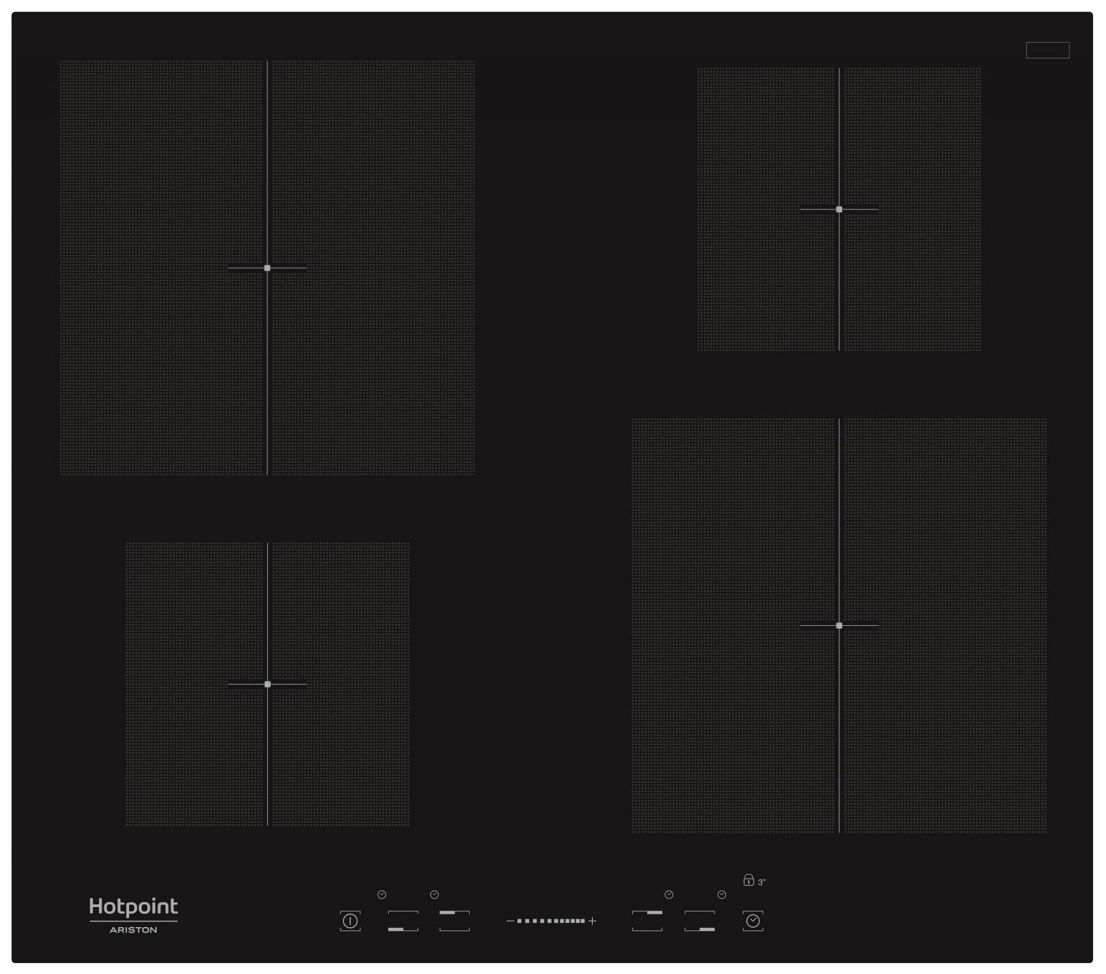 фото Встраиваемая варочная панель индукционная hotpoint-ariston kis 640 c black