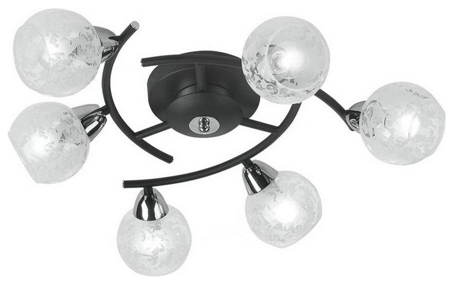 фото Люстра потолочная idlamp 382/6pf-blackchrome