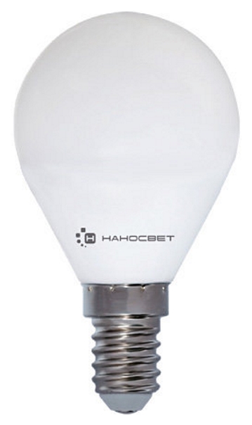 Лампа светодиодная E14 6,5W 2700K шар матовый LE-P45-6,5/E14/827 L128