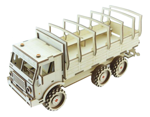 фото Конструктор деревянный lemmo военный грузовик