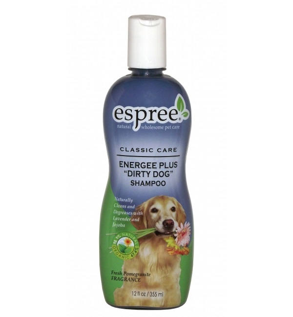 фото Шампунь для собак espree classic care energee plus dirty dog, ароматный гранат, 355 мл