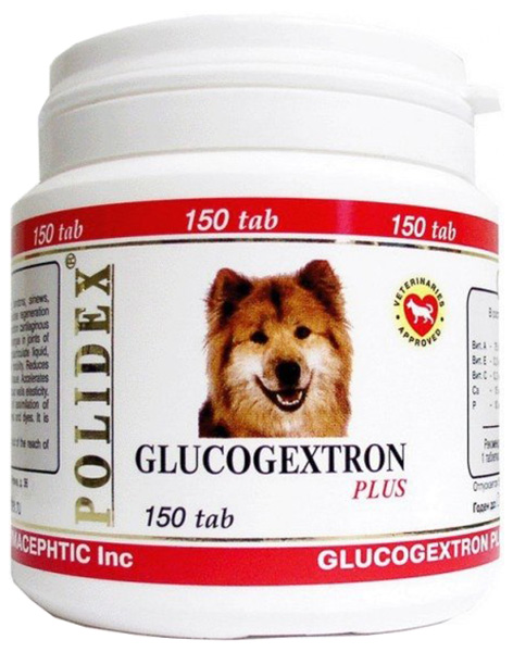 фото Витаминный комплекс для собак polidex glucogextronplus150 таб