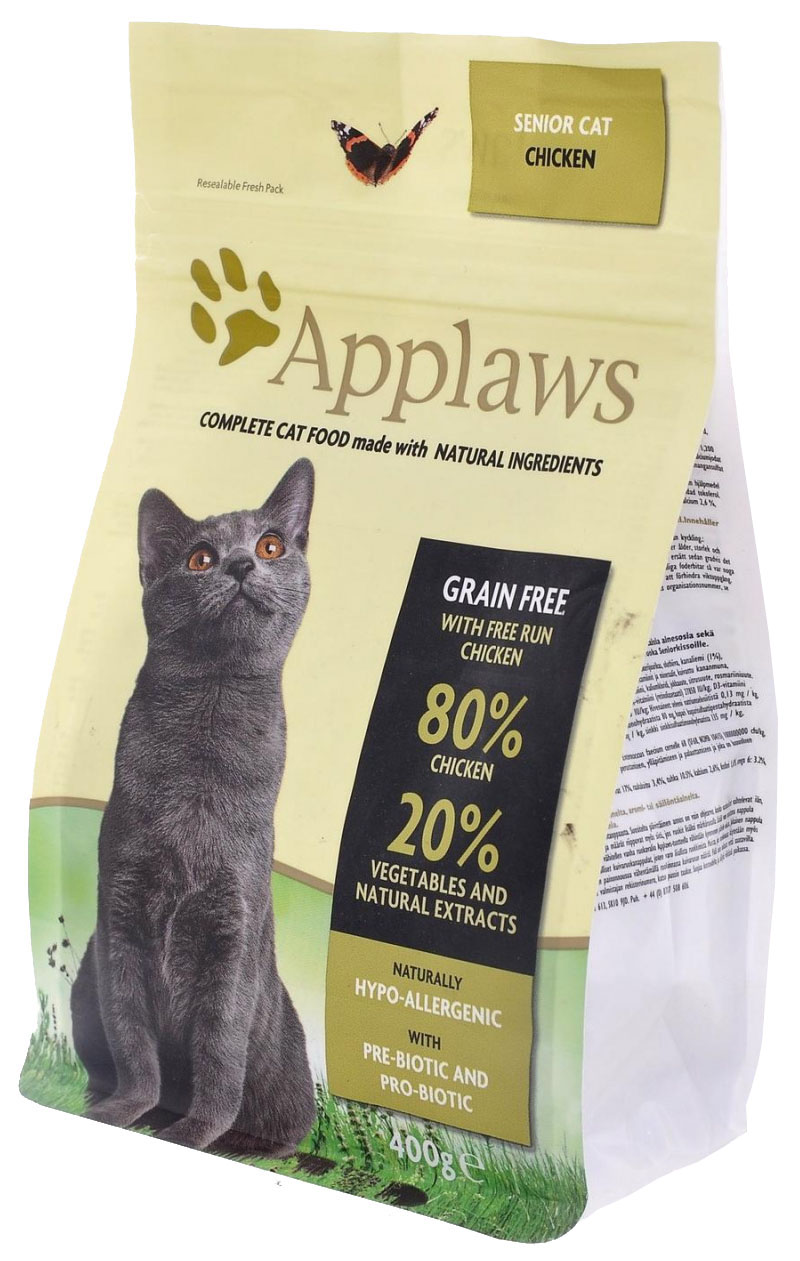 Сухой корм для кошек Applaws Senior Grain Free, для пожилых, курица, 0,4кг