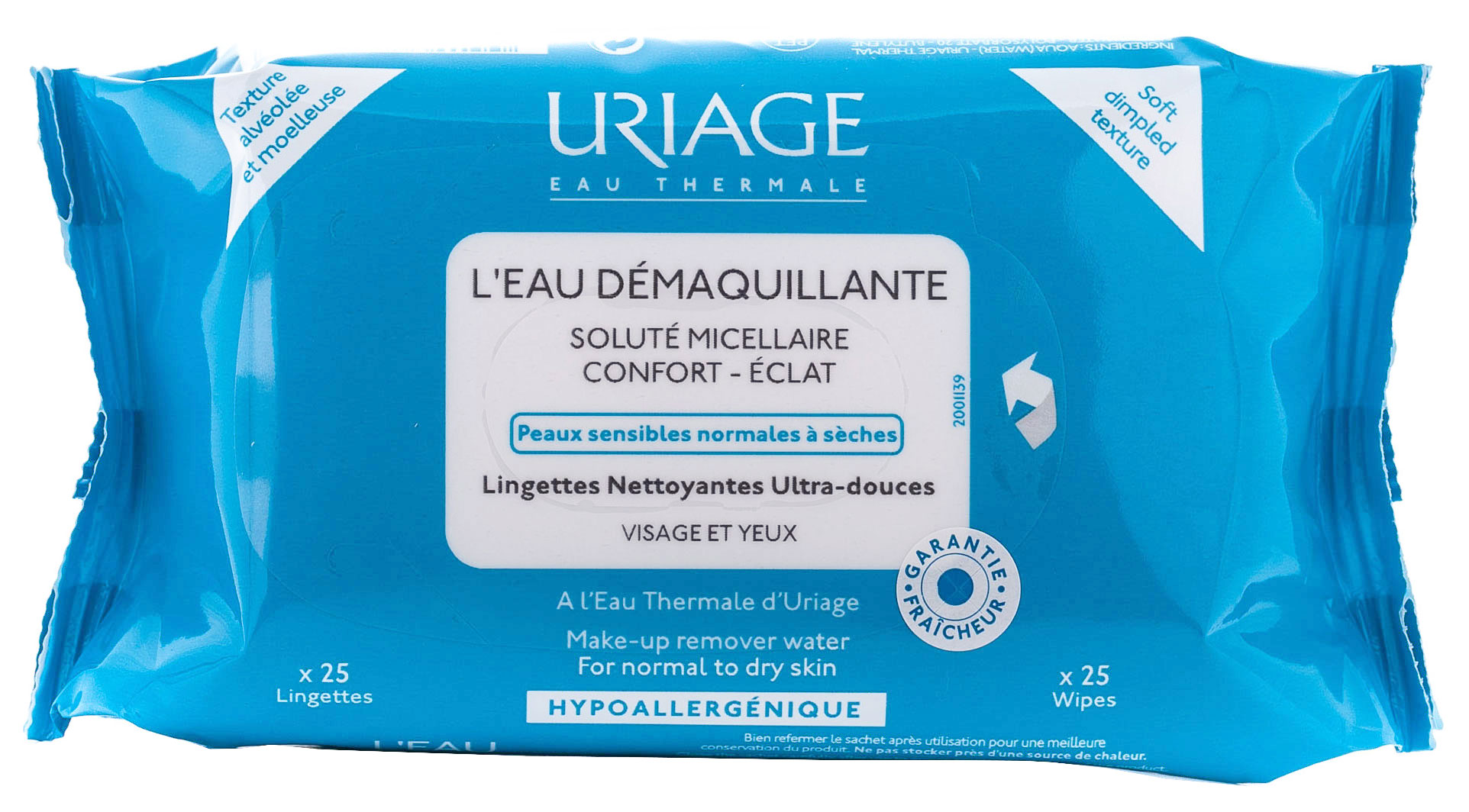 фото Влажные салфетки uriage eau micellaire thermale wipes 25 шт