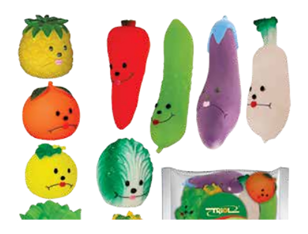 

Игрушка-пищалка для собак Triol Овощи из винила, набор, 7-7,5 см, 10 шт