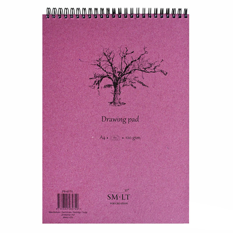 фото Альбом на спирали для набросков smiltainis drawing pad, а4, 60 л