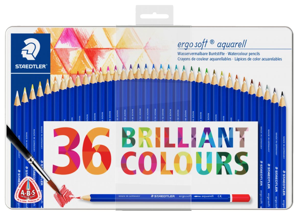 фото Набор акварельных карандашей ergo soft трехгранные 36 цветов staedtler