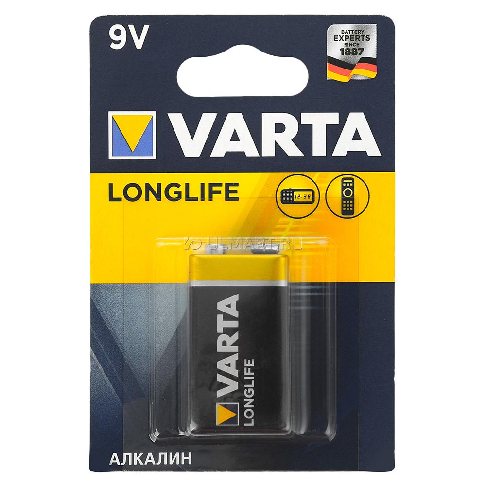 

Батарейка VARTA LONGLIFE 6LR61/6LF22 1 шт