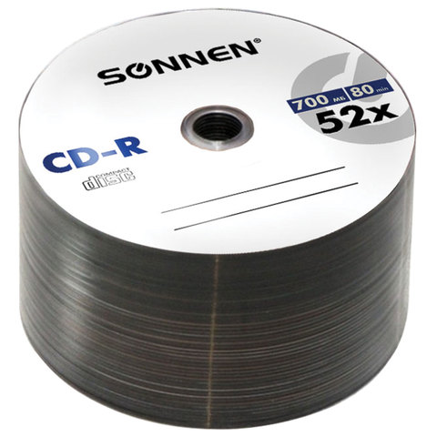 фото Диски cd-r "sonnen", 700 mb, 52x, bulk 50 штук