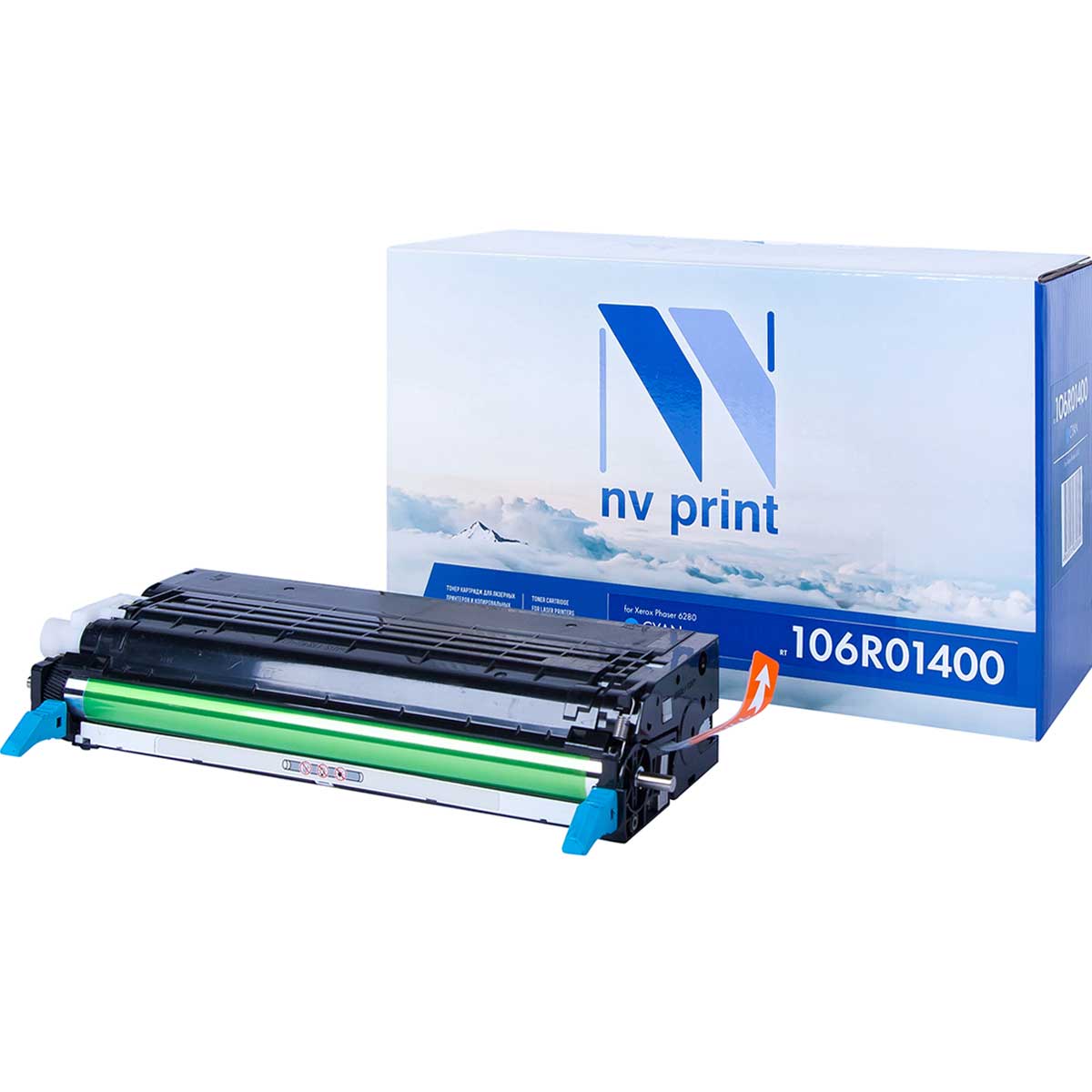 Картридж для лазерного принтера NV Print 106R01400C, голубой