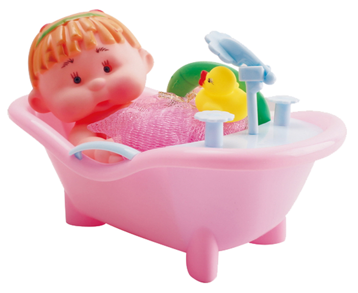 

Пупс в ванночке с аксессуарами Yako Toys