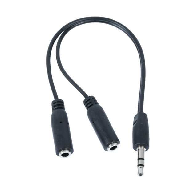 фото Разветвитель для наушников olto ac-150 black 3,5 mm stereo audio - 2x 3,5 mm stereo audio