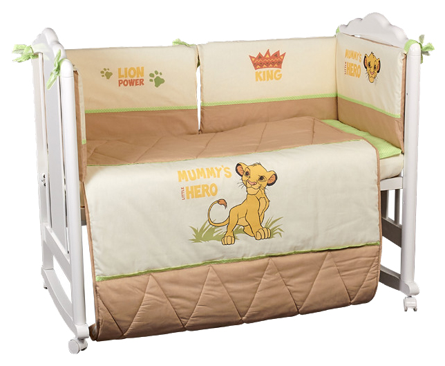 

Комплект в кроватку Polini kids Disney Baby Король Лев, 5 предметов, макиато